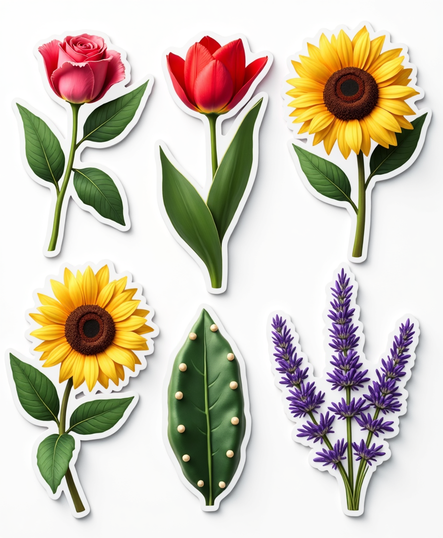 Flowers & Plants - Sticker Sheet v19